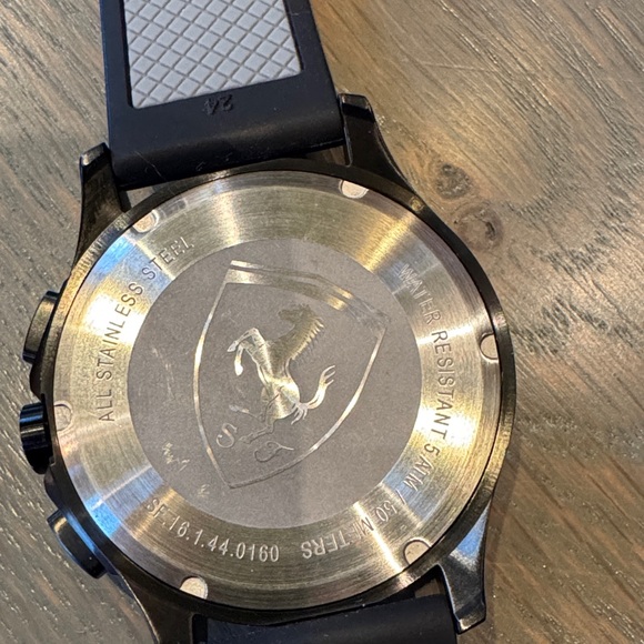 Ferrari Black Sport Watch with Yellow Shield Accent - Picture 8 of 9